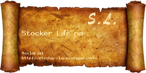 Stocker Léna névjegykártya